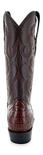 Image of Soto Boots Men's Gator Tail Print Cowboy Boots, Exotic Print Men's Cowboy Boots, Western Boots For Men H7006
