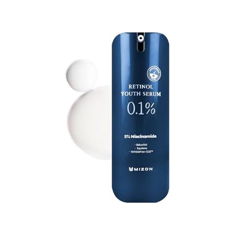 MIZON Retinol Youth (0.1% Retinol Serum), Wrinkle Care, Bakuchiol, Peptides, Niacinamide, Korean Skincare (0.99 oz) Cover