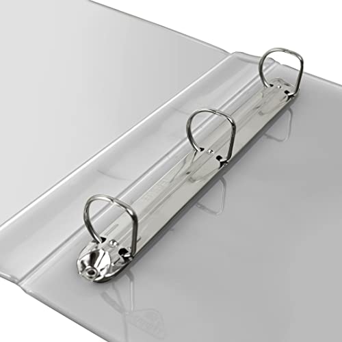 Pasta 3 Argolas com Elástico, Tamanho A4, Fichário Universitário, Acrimet, Cor Cristal