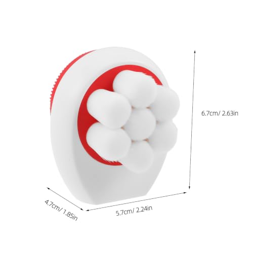 Cepillo de limpieza facial de silicona PLAFOPE con diseño vertical y doble cara de mango corto 2