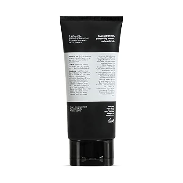 Anthony All-Purpose Facial Moisturizer â Menâs Hydrating Lotion for Dry Skin â Lightweight, Non-Comedogenic, Anti-Aging Formula â 3 Fl Oz