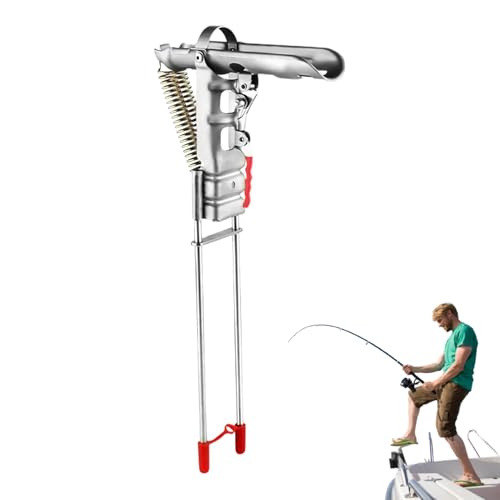 Support de canne à pêche pour montage au sol automatique sensible et réglable en acier