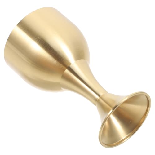 ibasenice Copa Superficie Lisa sin Rebabas de Aleación de Cobre Dorada Diseño Retro Único Práctica para Uso o Lugar Tradicional, Adecuado para Entusiastas de Asiáticas