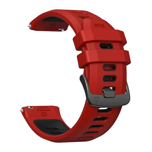 [�����ȓX] 22 mm�ėp�X�|�[�c�V���J�Q���x���g�ɓK��Garmin Forerunner 570 47 mm 970 965 255 265/���j���[3 2 Vivoactive 4��փx���g(Red Black)