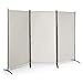 FANTASK 260 x 183cm Raumteiler, Paravent 3 teilig klappbar, Trennwand Wandschirm aus Metall & Polyester, Sichtschutz Room Divider Innen für Zuhause Büro Terrasse, Extra breit