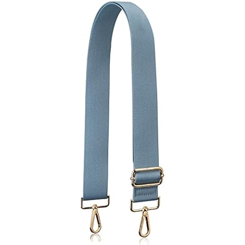 Allzedream Thick Purse Strap Wide Adjustable Replacement Crossbody Bag Handbag (Light Blue-Gold Hardware) Cover