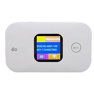 Unlocked 4G Mobile Hotspot Router mit SIM Karten Slot, 300Mbps 4G LTE USB Modem, Verbindet bis zu 10 Geräte, Tragbares WiFi für Reisen, Business, Zuhause