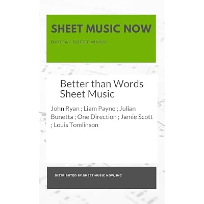Better than Words Sheet Music
