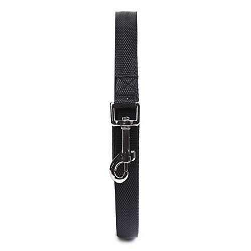 Image of Dog Training Lead Long Rope Cotton Nylon Webbing Recall Obedience Line Leash for Pet 20ft (20.Feet, Black)