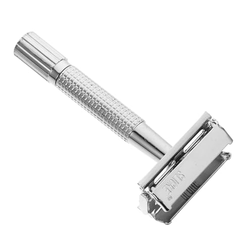 VALICLUD 1 Juego Rasurador De Cabello Maquinilla De Afeitar Antigua Afeitadora Facial Maquinilla De Afeitar De Doble Filo Hombres De Afeitar Abdominales Silver