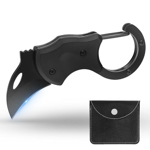 BANTI Navaja Plegable Cuchillo Plegable Pequeña Cuchillo EDC Portátil Mini Navaja de Bolsillo Cuchillo Supervivencia Navaja llavero Cuchillo de Bolsillo para llevar todos los días