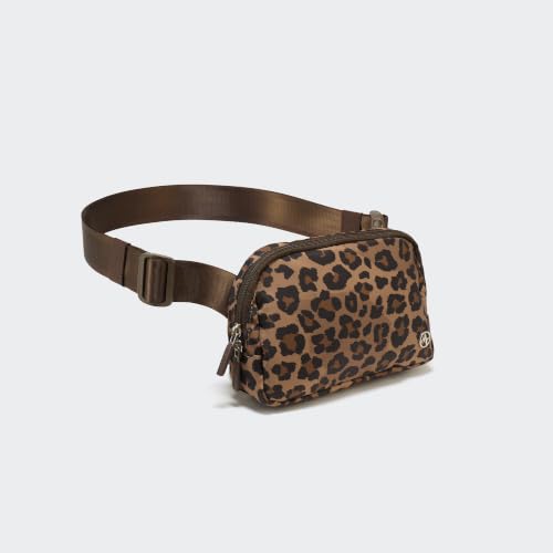 Image of Pander Two Way Zipper Fanny Pack Nylon Everywhere Belt Bag for Women, Water Repellent Waist Packs, Crossbody Bags with Adjustable Strap (Leopard Multi)