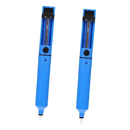 VILLFUL 2pcs Suction Suction Cup Desoldering Sucker Solder Pump Sucker Solder Removal Pump Desoldering Pen Pump Solder Suction Tool Vacuum Desoldering Solder Sucker Abs Plastic Blue