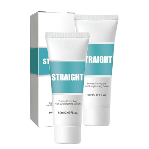 Crema Alisadora Para El Cabello Wadexr, Crema Alisadora Con Seda Y Queratina, 2 En 1 Suavizante Y Moldeadora, Proteína De Seda Brillante, Poder Natural Corrector (2pcs)