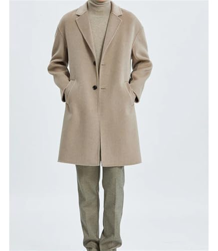 SaoBiiu Men Wool Double-Sided Coat Long Lapel Single Breasted Casual Men's Wool Overcoats3