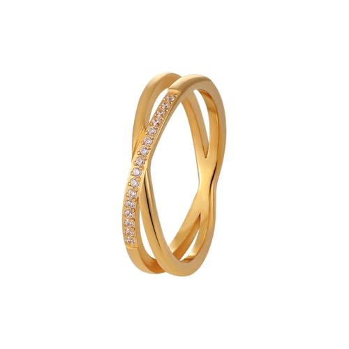 Image of 18K Gold Plated Statement Ring for Women | Stylish Classy Rings | Waterproof and Anti Tarnish Jewellery | Rakhi Gift for Sister | Gifts for Women | 1 Year Warranty*