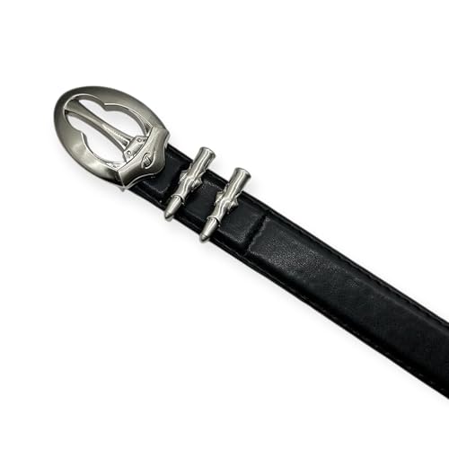 Vintage Metal for Women and Men Black Gothic Punk Belt with Metal Buckle for Jeans Hip Hop,Black3