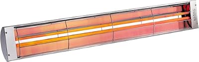 Bromic Cobalt Smart Heat 6000W Electric Patio Heater - Dual Element Infrared, 240V, Silver Finish - BH0610004