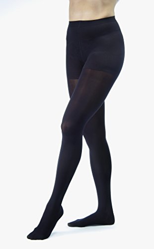 Image of JOBST BSN Medical 115193 Jobst Opaque Compression Hose with Closed Toe, Waist High, Medium, 30 mm - 40 mm HG Size, Classic Black
