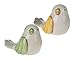 matches21 - Statuetta decorativa a forma di uccellini seduti, in ceramica, set da 2 pezzi, 8 x 5,5 cm, colori assortiti