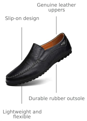 Image of Go Tour Men's Casual Leather Fashion Slip-on Loafers Shoes