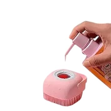 Silicon Massage Bath Brush Hair Scalp & Bathing Brush For Cleaning Body | Silicone Bath Wash Scrubber Cleaner & Massager For Shampoo Soap Dispenser | Bathing Tool | Brushes, Men & Women