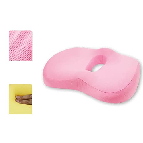 Coussin de chaise rond en mousse à mémoire XMING rose 41x32x8cm