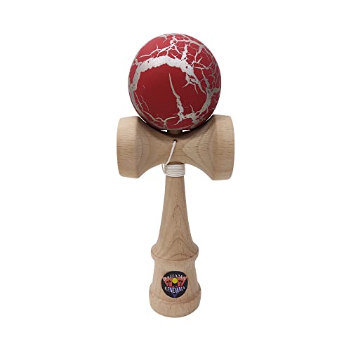 Bahama Kendama Crackle - Red Over Silver