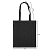 IMFAA Pack of 10 Premium Quality Long Lasting 100% Cotton Canvas Tote Reusable Shopping Bags Ideal for Printing and Embroidery (Black,Medium 40x36x60) #2