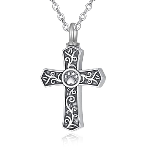 Pendentif croix pour cendres Tangpoet en argent, cadeau commémoratif pour homme femme