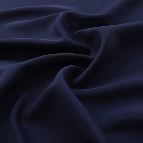 FOLINS&HOME Navy Blue Round Tablecloth 48 Inch Waterproof Heavy Duty Wrinkle Free Polyester Fabric Table Cloth, Spillproof Washable Table Cover for Party, Camping, Picnic, Banquet Indoor and Outdoor by FOLINS&HOME - Image 5