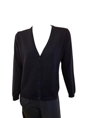 Veste à boutons pour femme Pamira en laine mérinos bleu taille 40 modèle S571