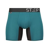 STEP ONE Mens Boxers Underwear for Men, Moisture-Wicking Mens Boxer Shorts, 3D Pouch + Chafe-Reducing Mens Boxers. Fabric Made from Organic Bamboo Trunks - Boxer Briefs Green