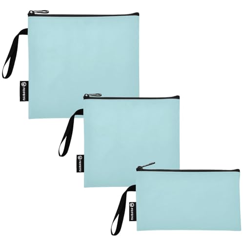 Bolsas reutilizables para snacks en pack de 3 color azul polvo miniatura 1