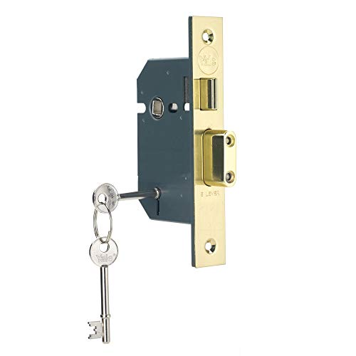 Yale 5 Lever Mortice Sashlock High Security Brass Finish 2.5 Inch/64 mm