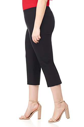 Rekucci Curvy Woman Plus Size Classic Pull-On Stretchy Straight Leg Capri2