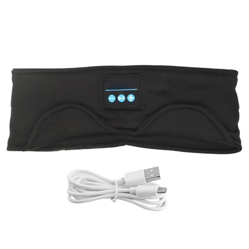 Buhygn -Stirnband, Mit Kabelloser -Konnektivität, 25 cm, Sport-Stirnband-Ohrhörer, Yoga, Entspannungs-Headset, Weiches Augenmasken-Design, Für Seitenschläfer, Training, Reisen,...