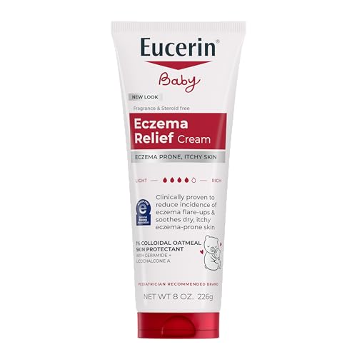 Image of Eucerin Baby Eczema Relief Body Cream, Fragrance Free Baby Eczema Cream with Colloidal Oatmeal, Ceramide-3 and Licorice Root Extract, 8 Oz Tube