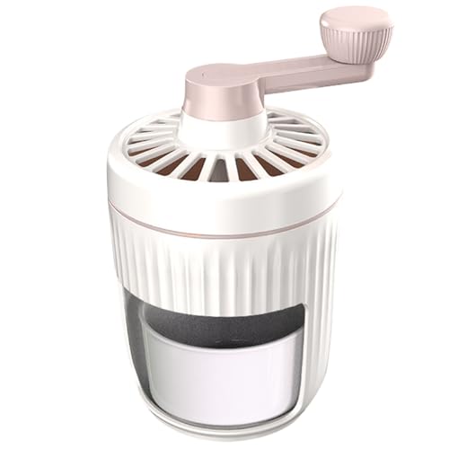Ice Crusher Machine Manual Crushed Ice Maker Ice Shaver Portable Crushed Ice Maker with Hand Crank Snow Cone Maker with Ice Cube Tray,Style1.