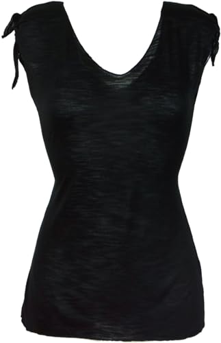 GURU SHOP Goa Psytrance Pixi Shirt - Schwarz, Damen, Size:S/M