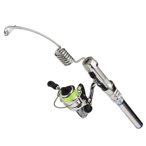 Mini canne à pêche portable en métal Jorzer pour rivière et lac