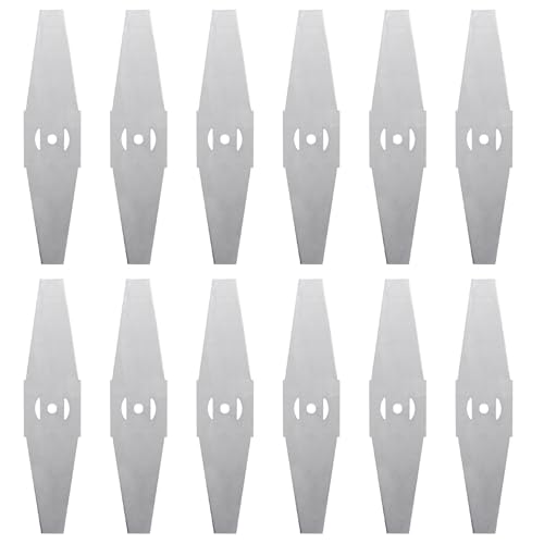 12 Cuchillas metálicas para cortabordes, cuchillas de repuesto para desbrozadora eléctrica, accesorios para desbrozadora, cuchillas para cortacésped