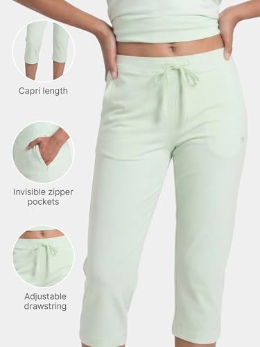 Image of Enamor Essentials E018 Stretch Cotton Lounge Capri for Women