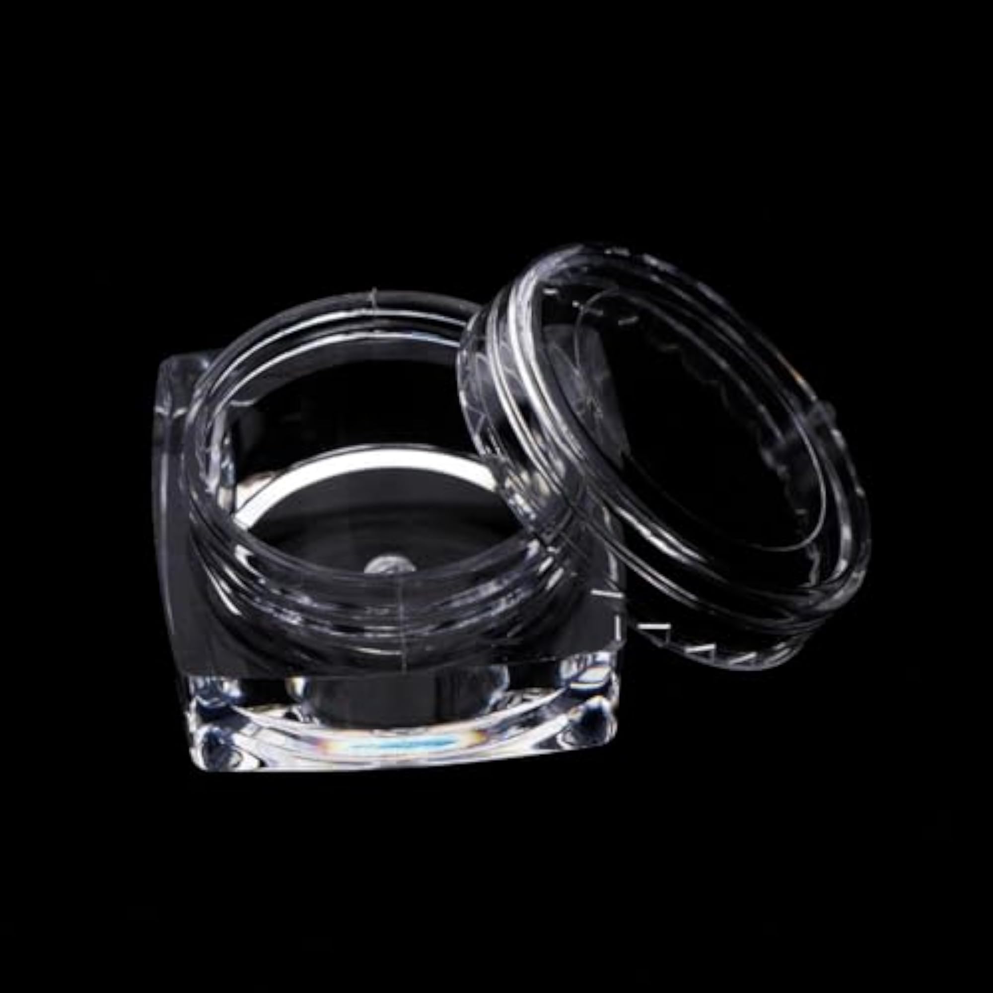 Empty Square 3g/ml Transparent Cosmetic Containers, Pack of 12