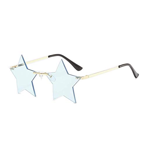 Rimless Star shape Sunglasses Personality Sun Glasses for women/men Party glasses personality pentagram eyewears