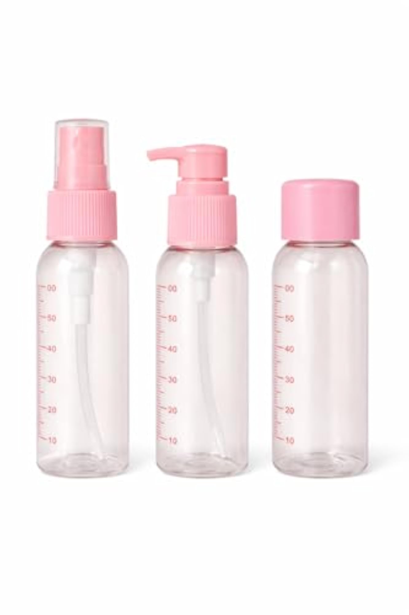 Travel Refillable Bottle Set (3 pcs) Leak Proof Plastic Containers