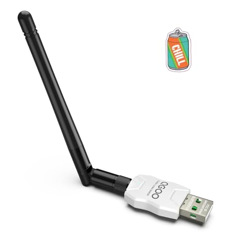 Class 1 Long Range Bluetooth Adapter for PC, QGOO USB Bluetooth Adapter for PC 5.3+EDR, Bluetooth Dongle Bluetooth Receiver Support Windows10/8.1/8/7?white-199?