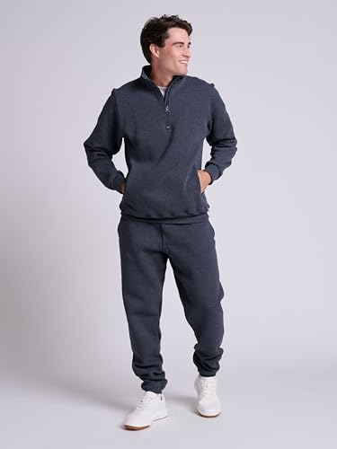 Image of Russell Athletic Men's Dri Power Fleece Elastic Bottom Sweatpants, Relaxed Fit, Moisture Wicking, with or Without Pockets