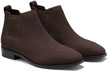 VIVAIA Ryan Pro Women's Ankle Boots Pull on Chelsea Slip on Short Square-toe Booties Lady Dress Blazer Skirt Jeans Winter Fall Water Repellent Ankle Boots