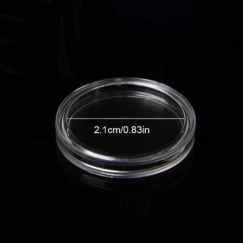 Contenedor plástico transparente para monedas 21mm 300 piezas miniatura 3